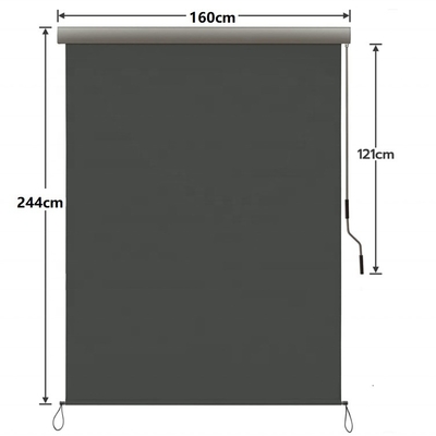 Bảo vệ tia UV thả Awning với hộp quay tay cho ban công và ban công Awning dọc