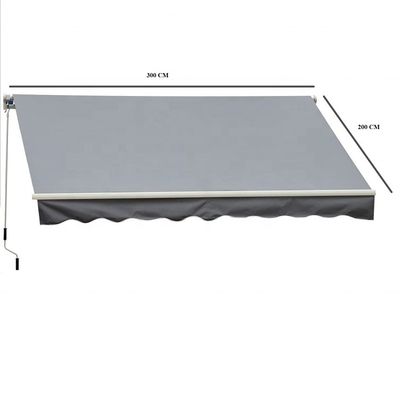 Căn hộ bọc mái hiên mở tay ngoài trời với kích thước 300 * 200CM và phương pháp vận hành bằng tay