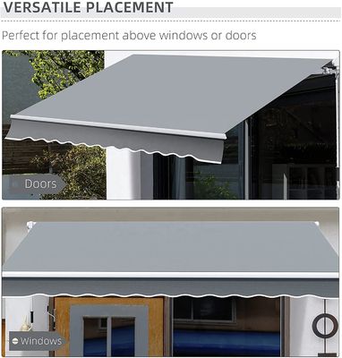 Căn hộ bọc mái hiên mở tay ngoài trời với kích thước 300 * 200CM và phương pháp vận hành bằng tay
