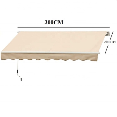 Cửa hàng ban công sân sau với tay cầm crank và kết thúc buồm phủ PU