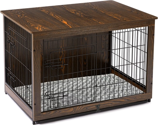 Hộp chó bằng gỗ hai cửa theo phong cách hiện đại 81 * 55 * 67cm cho đồ nội thất trang trí nhà