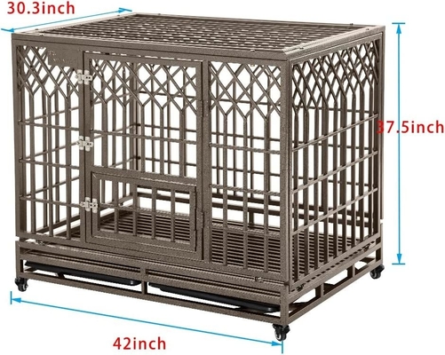 Modern Style Pet Dogs Cage Heavy Duty Steel Dog Kennel cho kích thước trung bình đến lớn