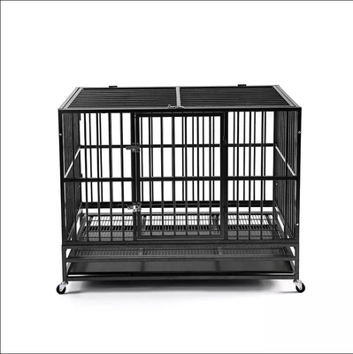 Đen 38 Inch Heavy Duty Pet Cage cho chó lớn và trung bình