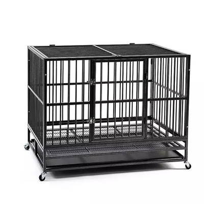 Đen 38 Inch Heavy Duty Pet Cage cho chó lớn và trung bình