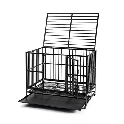 Đen 38 Inch Heavy Duty Pet Cage cho chó lớn và trung bình