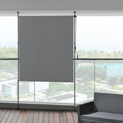Bên ngoài 120 x 270 cm Polyester Sail Extendable Opaque Vertical Awning với Crank tay