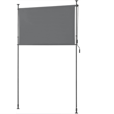Bên ngoài 120 x 270 cm Polyester Sail Extendable Opaque Vertical Awning với Crank tay