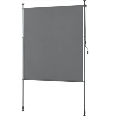 Bụi phủ lợp dọc 150 * 270cm cho màn hình riêng tư và bảo vệ mặt trời màu xám tối