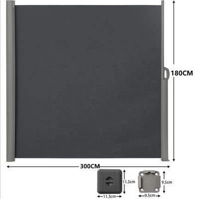 Vật liệu buồm Polyester Cửa bên kéo ra cho màn hình riêng tư ngoài trời 63 &quot;x 118