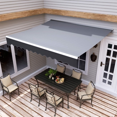 Bụi bọc buồm kết thúc Awnings gấp cánh tay ngoài trời Canopy cho Sunshade Shelter