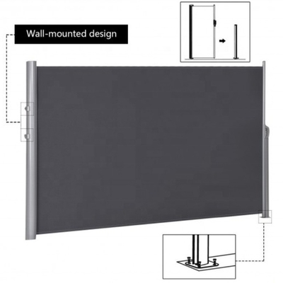 160x300cm Garden Sun Shade Canopy Retractable Awnings cho hoạt động bằng tay Patio Side