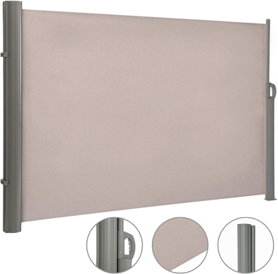Vật liệu buồm polyester ngoài trời có thể kéo lại màn chắn gió gấp cho sân vườn sân thượng