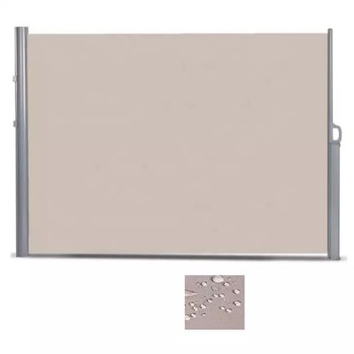 Chiếc màn hình sân hiên có thể kéo ra cao độ 160cm khung màu xám 63x118inch Màn hình riêng tư cho vườn