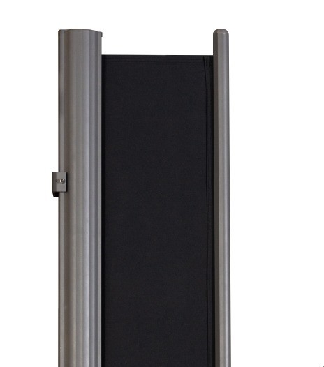 Lớp lót bên có thể kéo lại cho sân ngoài trời Xám Polyester Material Sail Privacy Walls