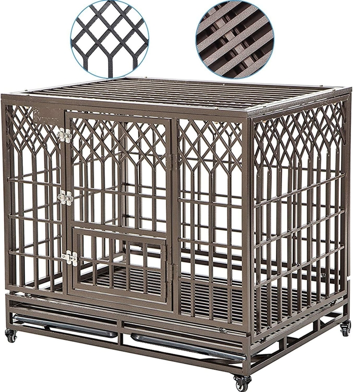 Modern Style Pet Dogs Cage Heavy Duty Steel Dog Kennel cho kích thước trung bình đến lớn