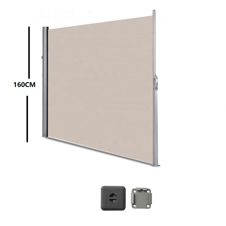 300 x 160 cm Aluminium Frame Side Awning cho sự riêng tư ngoài trời và bảo vệ bóng mặt trời